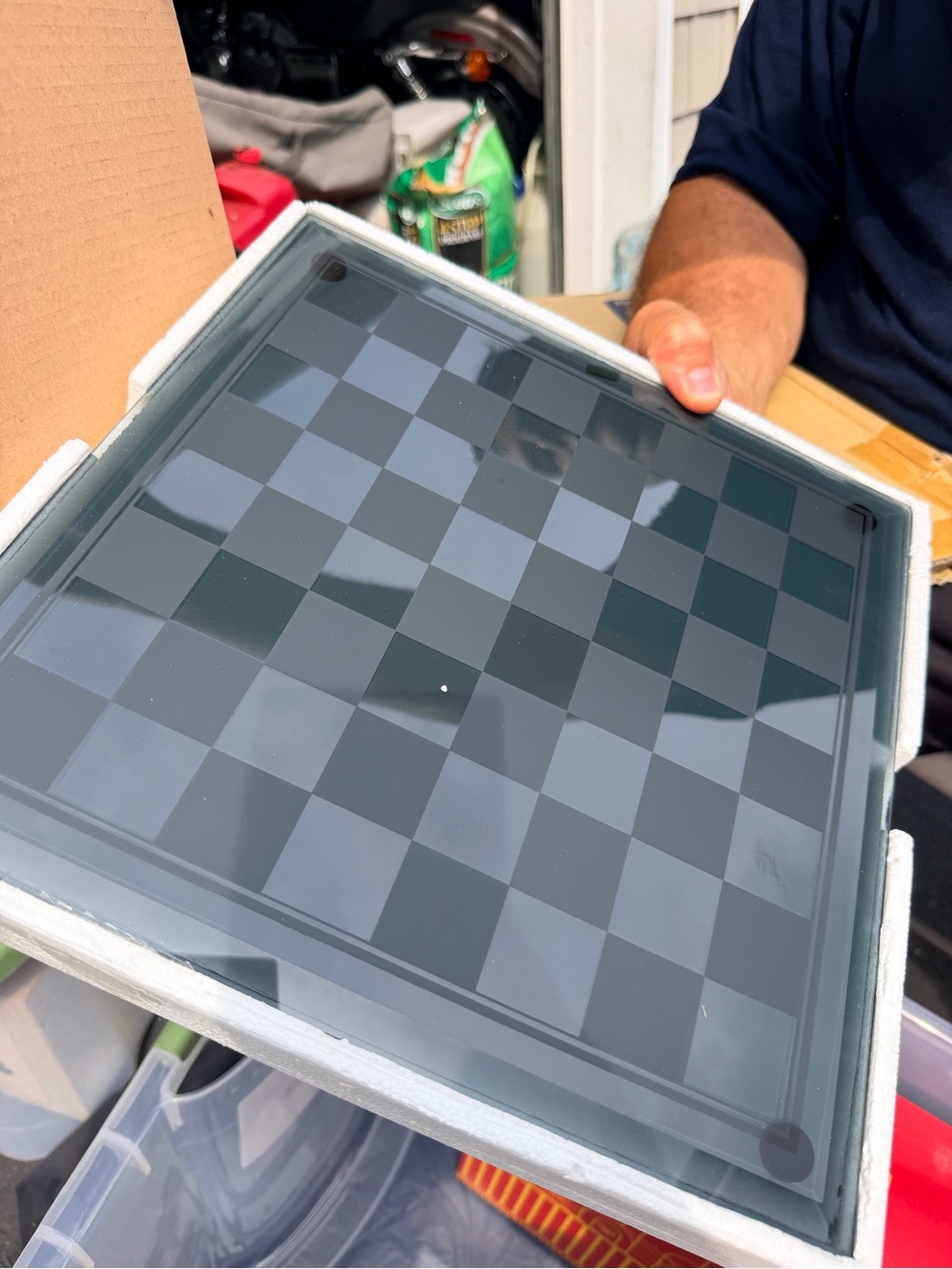New Glass Chess Set complete vintage